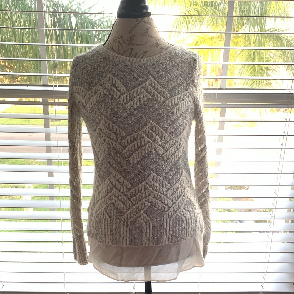Metallic Long-Sleeve sweater